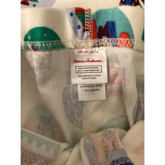 Hanna Andersson Snow Globes 2pc Pajama Set Size 14 - Picture 2 of 2